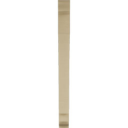 Ekena Millwork - BKTUR035X30X42IMP01RCPR - Timberthane Faux Wood Imperial Style Bracket, Traditional Ends, 3 1/2"W x 30"D x 42"H, Primed Tan
