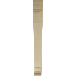 Ekena Millwork - BKTUR035X32X32IMP01RCPR - Timberthane Faux Wood Imperial Style Bracket, Traditional Ends, 3 1/2"W x 32"D x 32"H, Primed Tan