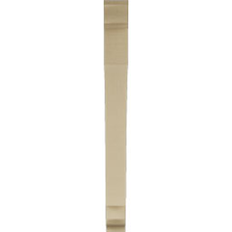 Ekena Millwork - BKTUR035X32X38IMP01RCPR - Timberthane Faux Wood Imperial Style Bracket, Traditional Ends, 3 1/2"W x 32"D x 38"H, Primed Tan