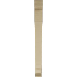 Ekena Millwork - BKTUR035X34X38IMP01RCPR - Timberthane Faux Wood Imperial Style Bracket, Traditional Ends, 3 1/2"W x 34"D x 38"H, Primed Tan