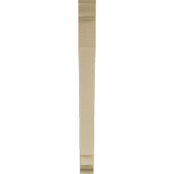 Ekena Millwork - BKTUR035X34X40IMP01RCPR - Timberthane Faux Wood Imperial Style Bracket, Traditional Ends, 3 1/2"W x 34"D x 40"H, Primed Tan