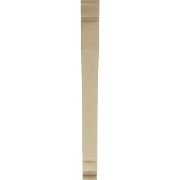 Ekena Millwork - BKTUR035X36X40IMP01RCPR - Timberthane Faux Wood Imperial Style Bracket, Traditional Ends, 3 1/2"W x 36"D x 40"H, Primed Tan