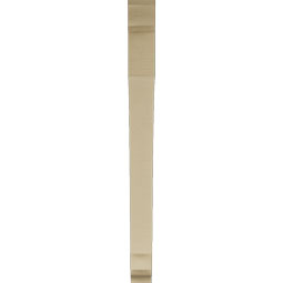 Ekena Millwork - BKTUR035X38X42IMP01RCPR - Timberthane Faux Wood Imperial Style Bracket, Traditional Ends, 3 1/2"W x 38"D x 42"H, Primed Tan