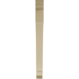 Ekena Millwork - BKTUR035X40X40IMP01RCPR - Timberthane Faux Wood Imperial Style Bracket, Traditional Ends, 3 1/2"W x 40"D x 40"H, Primed Tan