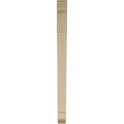 Ekena Millwork - BKTUR035X40X48IMP01RCPR - Timberthane Faux Wood Imperial Style Bracket, Traditional Ends, 3 1/2"W x 40"D x 48"H, Primed Tan