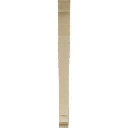 Ekena Millwork - BKTUR035X42X42IMP01RCPR - Timberthane Faux Wood Imperial Style Bracket, Traditional Ends, 3 1/2"W x 42"D x 42"H, Primed Tan