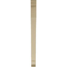 Ekena Millwork - BKTUR035X42X48IMP01RCPR - Timberthane Faux Wood Imperial Style Bracket, Traditional Ends, 3 1/2"W x 42"D x 48"H, Primed Tan