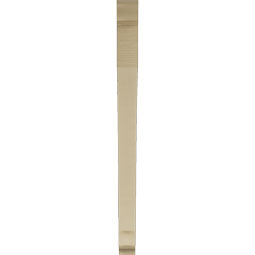 Ekena Millwork - BKTUR035X44X48IMP01RCPR - Timberthane Faux Wood Imperial Style Bracket, Traditional Ends, 3 1/2"W x 44"D x 48"H, Primed Tan