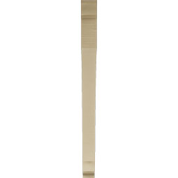 Ekena Millwork - BKTUR035X46X46IMP01RCPR - Timberthane Faux Wood Imperial Style Bracket, Traditional Ends, 3 1/2"W x 46"D x 46"H, Primed Tan
