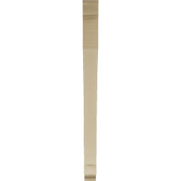 Ekena Millwork - BKTUR035X48X48IMP01RCPR - Timberthane Faux Wood Imperial Style Bracket, Traditional Ends, 3 1/2"W x 48"D x 48"H, Primed Tan