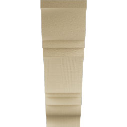 Ekena Millwork - BKTUR055X18X18IMP01RCPR - Timberthane Faux Wood Imperial Style Bracket, Traditional Ends, 5 1/2"W x 18"D x 18"H, Primed Tan