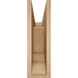 Ekena Millwork - BKTUR055X18X18IMP01RCPR - Timberthane Faux Wood Imperial Style Bracket, Traditional Ends, 5 1/2"W x 18"D x 18"H, Primed Tan