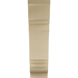 Ekena Millwork - BKTUR055X18X22IMP01RCPR - Timberthane Faux Wood Imperial Style Bracket, Traditional Ends, 5 1/2"W x 18"D x 22"H, Primed Tan