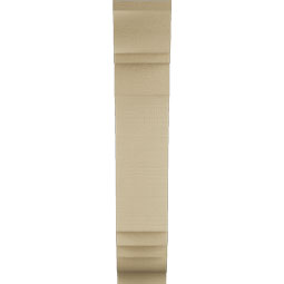 Ekena Millwork - BKTUR055X18X30IMP01RCPR - Timberthane Faux Wood Imperial Style Bracket, Traditional Ends, 5 1/2"W x 18"D x 30"H, Primed Tan