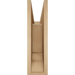 Ekena Millwork - BKTUR055X20X20IMP01RCPR - Timberthane Faux Wood Imperial Style Bracket, Traditional Ends, 5 1/2"W x 20"D x 20"H, Primed Tan