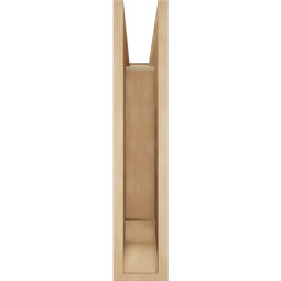 Ekena Millwork - BKTUR055X20X28IMP01RCPR - Timberthane Faux Wood Imperial Style Bracket, Traditional Ends, 5 1/2"W x 20"D x 28"H, Primed Tan