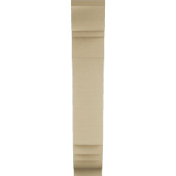 Ekena Millwork - BKTUR055X20X32IMP01RCPR - Timberthane Faux Wood Imperial Style Bracket, Traditional Ends, 5 1/2"W x 20"D x 32"H, Primed Tan