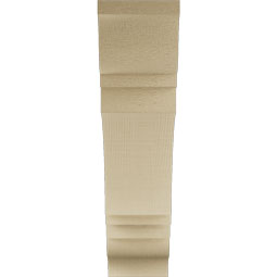 Ekena Millwork - BKTUR055X22X22IMP01RCPR - Timberthane Faux Wood Imperial Style Bracket, Traditional Ends, 5 1/2"W x 22"D x 22"H, Primed Tan