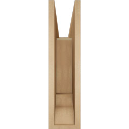 Ekena Millwork - BKTUR055X22X22IMP01RCPR - Timberthane Faux Wood Imperial Style Bracket, Traditional Ends, 5 1/2"W x 22"D x 22"H, Primed Tan