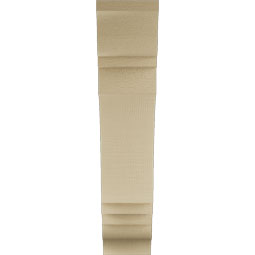 Ekena Millwork - BKTUR055X22X26IMP01RCPR - Timberthane Faux Wood Imperial Style Bracket, Traditional Ends, 5 1/2"W x 22"D x 26"H, Primed Tan