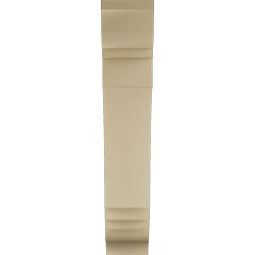 Ekena Millwork - BKTUR055X22X30IMP01RCPR - Timberthane Faux Wood Imperial Style Bracket, Traditional Ends, 5 1/2"W x 22"D x 30"H, Primed Tan