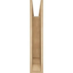 Ekena Millwork - BKTUR055X22X30IMP01RCPR - Timberthane Faux Wood Imperial Style Bracket, Traditional Ends, 5 1/2"W x 22"D x 30"H, Primed Tan