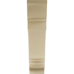 Ekena Millwork - BKTUR055X24X24IMP01RCPR - Timberthane Faux Wood Imperial Style Bracket, Traditional Ends, 5 1/2"W x 24"D x 24"H, Primed Tan