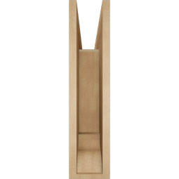Ekena Millwork - BKTUR055X24X24IMP01RCPR - Timberthane Faux Wood Imperial Style Bracket, Traditional Ends, 5 1/2"W x 24"D x 24"H, Primed Tan