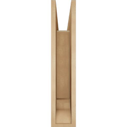 Ekena Millwork - BKTUR055X24X28IMP01RCPR - Timberthane Faux Wood Imperial Style Bracket, Traditional Ends, 5 1/2"W x 24"D x 28"H, Primed Tan