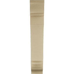 Ekena Millwork - BKTUR055X24X32IMP01RCPR - Timberthane Faux Wood Imperial Style Bracket, Traditional Ends, 5 1/2"W x 24"D x 32"H, Primed Tan