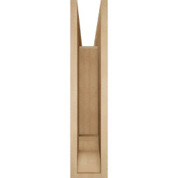 Ekena Millwork - BKTUR055X26X26IMP01RCPR - Timberthane Faux Wood Imperial Style Bracket, Traditional Ends, 5 1/2"W x 26"D x 26"H, Primed Tan