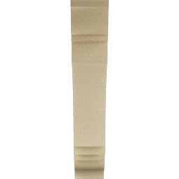 Ekena Millwork - BKTUR055X26X30IMP01RCPR - Timberthane Faux Wood Imperial Style Bracket, Traditional Ends, 5 1/2"W x 26"D x 30"H, Primed Tan