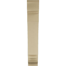 Ekena Millwork - BKTUR055X26X34IMP01RCPR - Timberthane Faux Wood Imperial Style Bracket, Traditional Ends, 5 1/2"W x 26"D x 34"H, Primed Tan