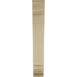 Ekena Millwork - BKTUR055X26X38IMP01RCPR - Timberthane Faux Wood Imperial Style Bracket, Traditional Ends, 5 1/2"W x 26"D x 38"H, Primed Tan