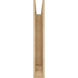 Ekena Millwork - BKTUR055X26X38IMP01RCPR - Timberthane Faux Wood Imperial Style Bracket, Traditional Ends, 5 1/2"W x 26"D x 38"H, Primed Tan