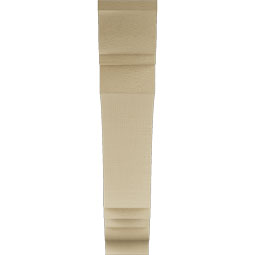 Ekena Millwork - BKTUR055X28X28IMP01RCPR - Timberthane Faux Wood Imperial Style Bracket, Traditional Ends, 5 1/2"W x 28"D x 28"H, Primed Tan