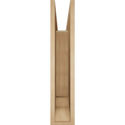 Ekena Millwork - BKTUR055X28X28IMP01RCPR - Timberthane Faux Wood Imperial Style Bracket, Traditional Ends, 5 1/2"W x 28"D x 28"H, Primed Tan