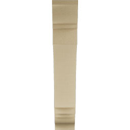 Ekena Millwork - BKTUR055X28X32IMP01RCPR - Timberthane Faux Wood Imperial Style Bracket, Traditional Ends, 5 1/2"W x 28"D x 32"H, Primed Tan