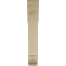 Ekena Millwork - BKTUR055X28X36IMP01RCPR - Timberthane Faux Wood Imperial Style Bracket, Traditional Ends, 5 1/2"W x 28"D x 36"H, Primed Tan