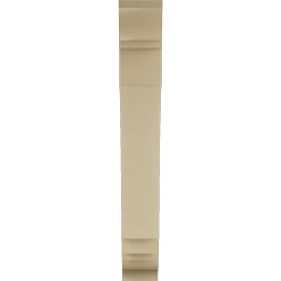 Ekena Millwork - BKTUR055X28X40IMP01RCPR - Timberthane Faux Wood Imperial Style Bracket, Traditional Ends, 5 1/2"W x 28"D x 40"H, Primed Tan