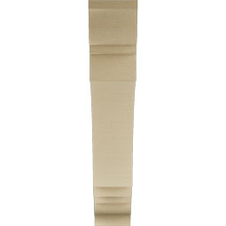 Ekena Millwork - BKTUR055X30X30IMP01RCPR - Timberthane Faux Wood Imperial Style Bracket, Traditional Ends, 5 1/2"W x 30"D x 30"H, Primed Tan