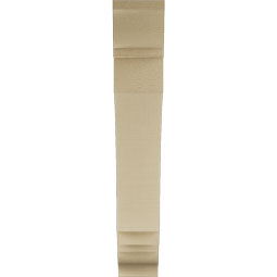 Ekena Millwork - BKTUR055X30X34IMP01RCPR - Timberthane Faux Wood Imperial Style Bracket, Traditional Ends, 5 1/2"W x 30"D x 34"H, Primed Tan