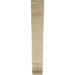 Ekena Millwork - BKTUR055X30X36IMP01RCPR - Timberthane Faux Wood Imperial Style Bracket, Traditional Ends, 5 1/2"W x 30"D x 36"H, Primed Tan