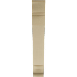 Ekena Millwork - BKTUR055X32X36IMP01RCPR - Timberthane Faux Wood Imperial Style Bracket, Traditional Ends, 5 1/2"W x 32"D x 36"H, Primed Tan