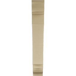 Ekena Millwork - BKTUR055X32X38IMP01RCPR - Timberthane Faux Wood Imperial Style Bracket, Traditional Ends, 5 1/2"W x 32"D x 38"H, Primed Tan