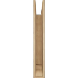 Ekena Millwork - BKTUR055X32X38IMP01RCPR - Timberthane Faux Wood Imperial Style Bracket, Traditional Ends, 5 1/2"W x 32"D x 38"H, Primed Tan