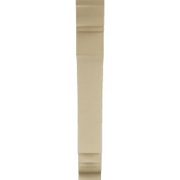 Ekena Millwork - BKTUR055X32X40IMP01RCPR - Timberthane Faux Wood Imperial Style Bracket, Traditional Ends, 5 1/2"W x 32"D x 40"H, Primed Tan