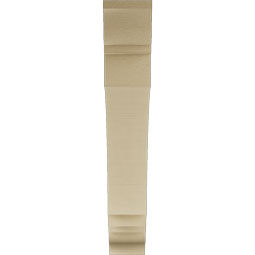 Ekena Millwork - BKTUR055X34X34IMP01RCPR - Timberthane Faux Wood Imperial Style Bracket, Traditional Ends, 5 1/2"W x 34"D x 34"H, Primed Tan