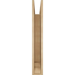 Ekena Millwork - BKTUR055X34X38IMP01RCPR - Timberthane Faux Wood Imperial Style Bracket, Traditional Ends, 5 1/2"W x 34"D x 38"H, Primed Tan