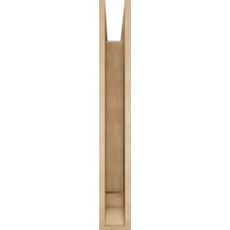 Ekena Millwork - BKTUR055X34X40IMP01RCPR - Timberthane Faux Wood Imperial Style Bracket, Traditional Ends, 5 1/2"W x 34"D x 40"H, Primed Tan